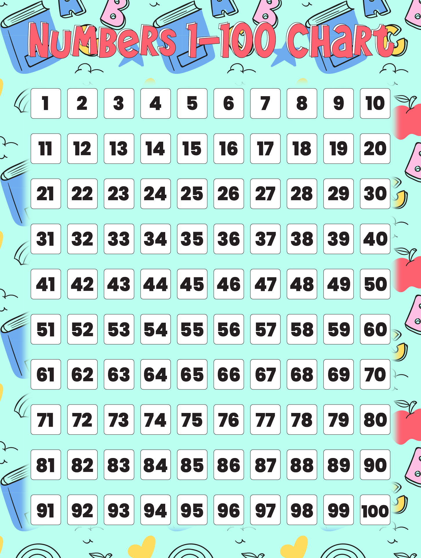 1 100 Chart 10 Free PDF Printables Printablee
