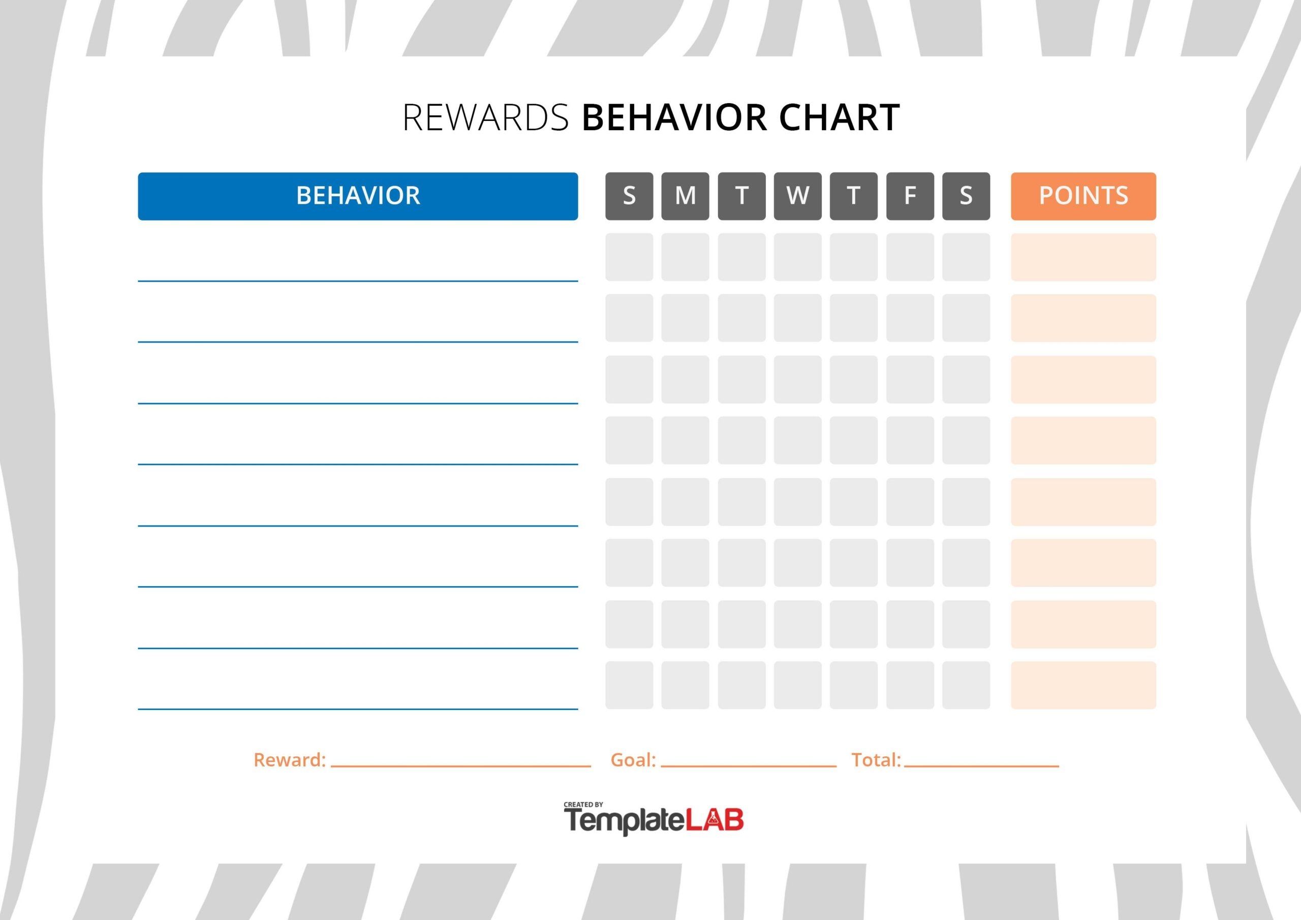 19 Printable Behavior Chart Templates For Kids TemplateLab