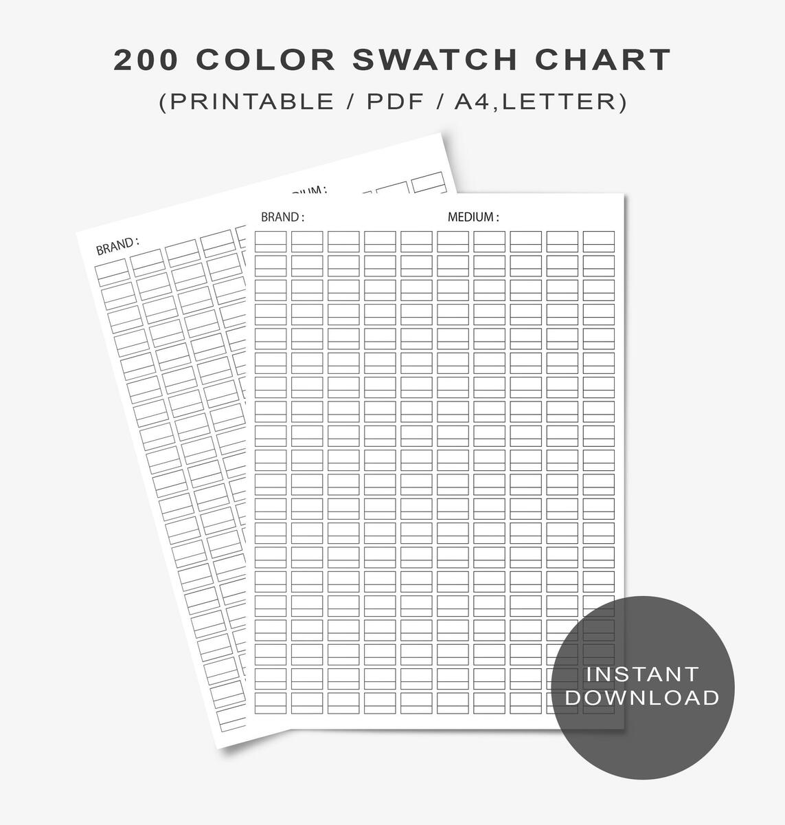 Unbranded Color Chart In Illustrator PDF Download Template