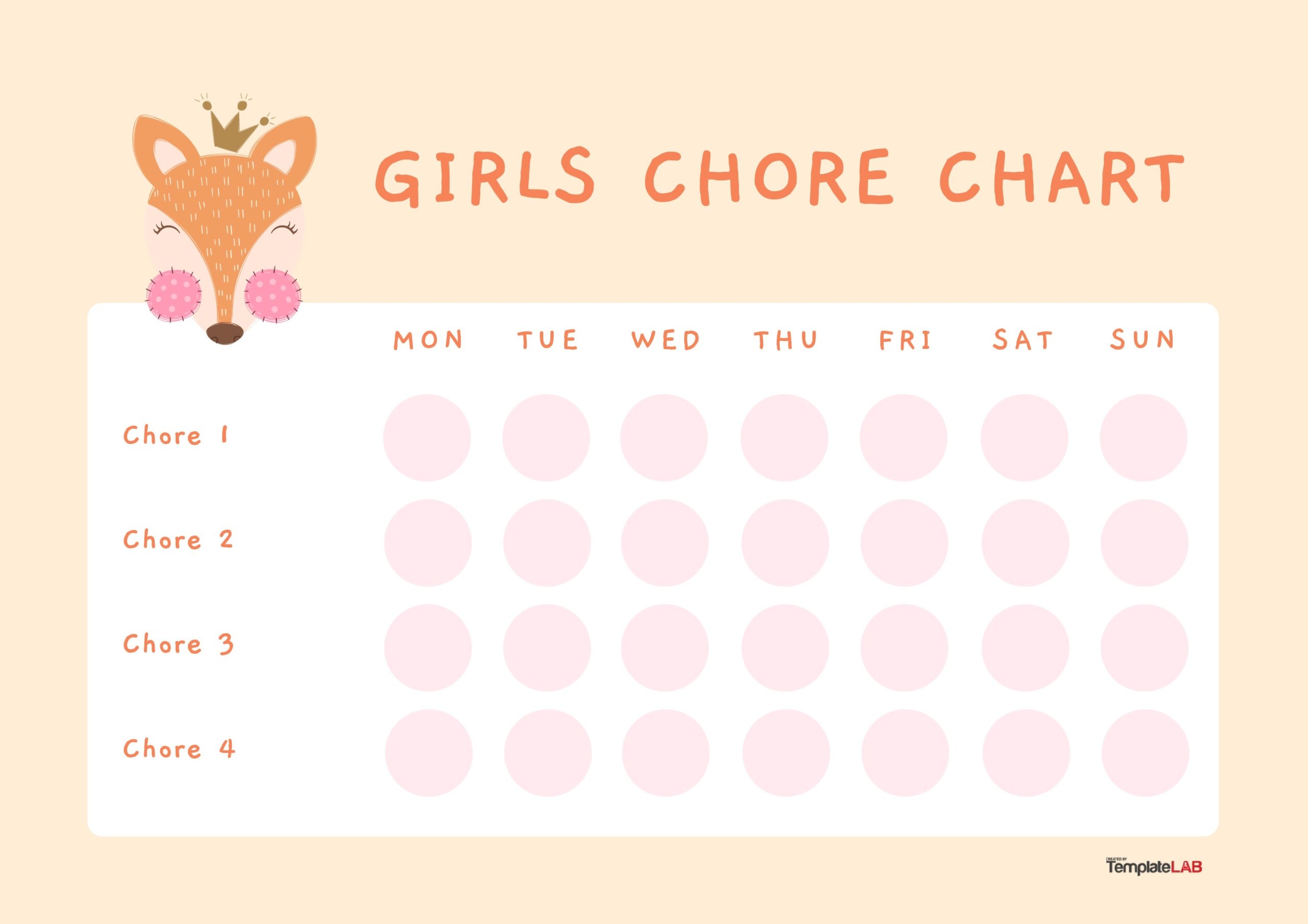 23 FREE Chore Chart Templates For Kids TemplateLab