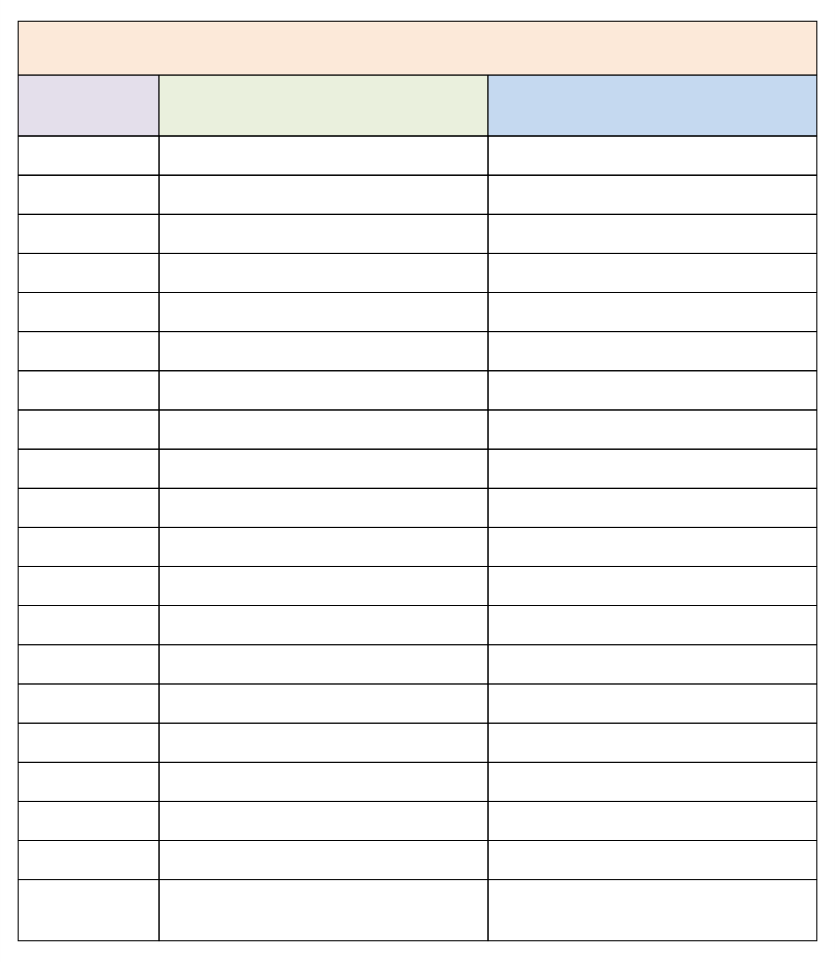 3 Column Chart Templates 10 Free PDF Printables Printablee