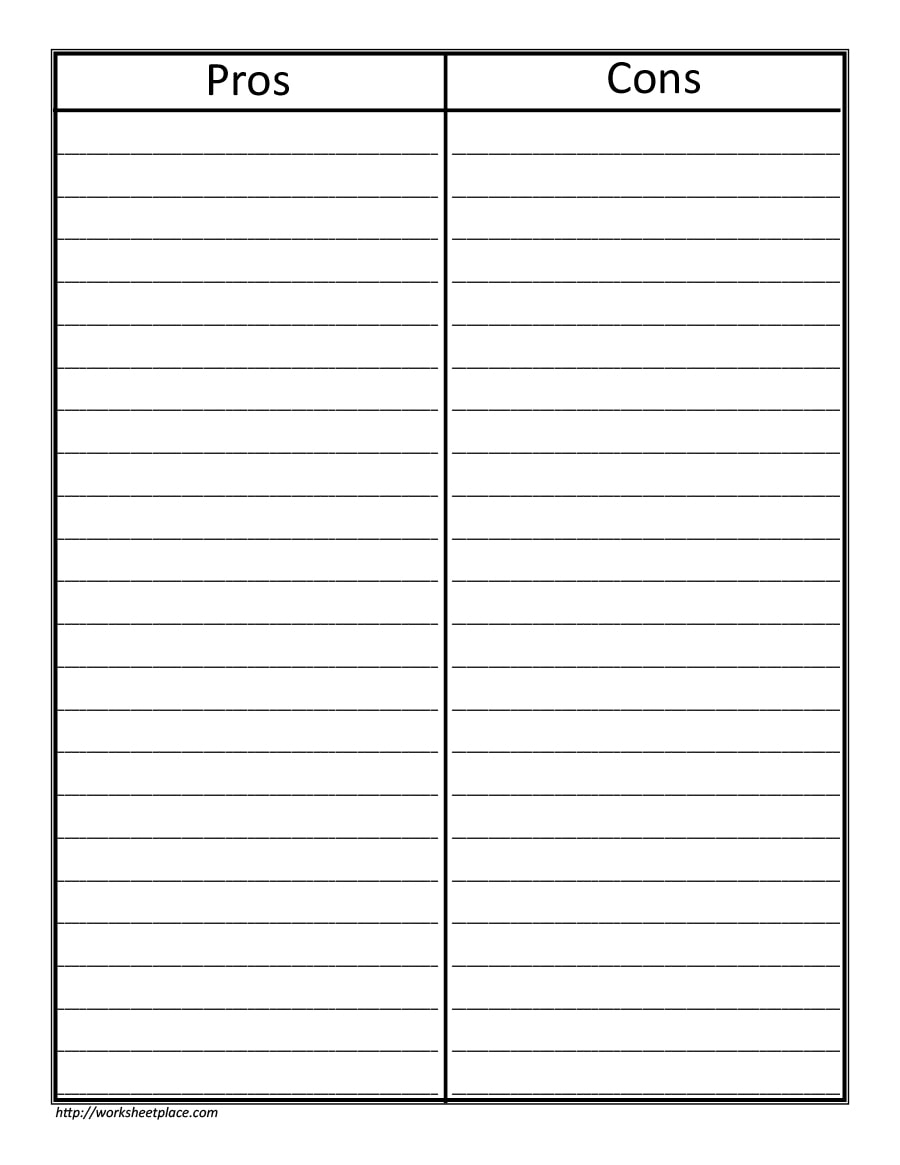 30 Printable T Chart Templates Examples TemplateArchive Printable 3 Column Blank Chart Text Input PDF Template US Letter Etsy