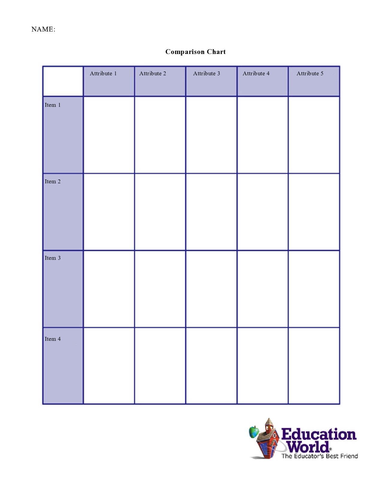 40 Free Comparison Chart Templates Excel TemplateArchive