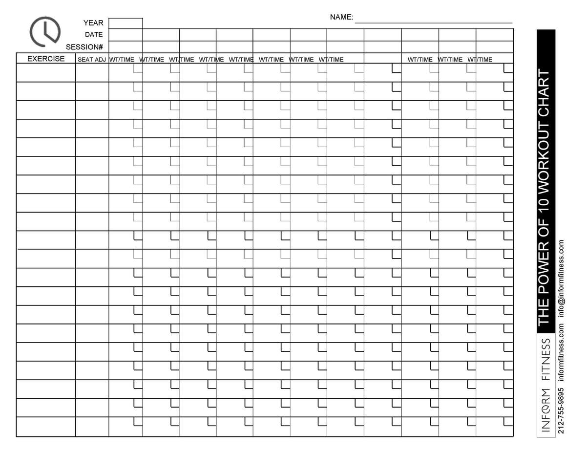 46 Printable Exercise Charts 100 Free TemplateLab 46 Printable Exercise Charts 100 Free TemplateLab