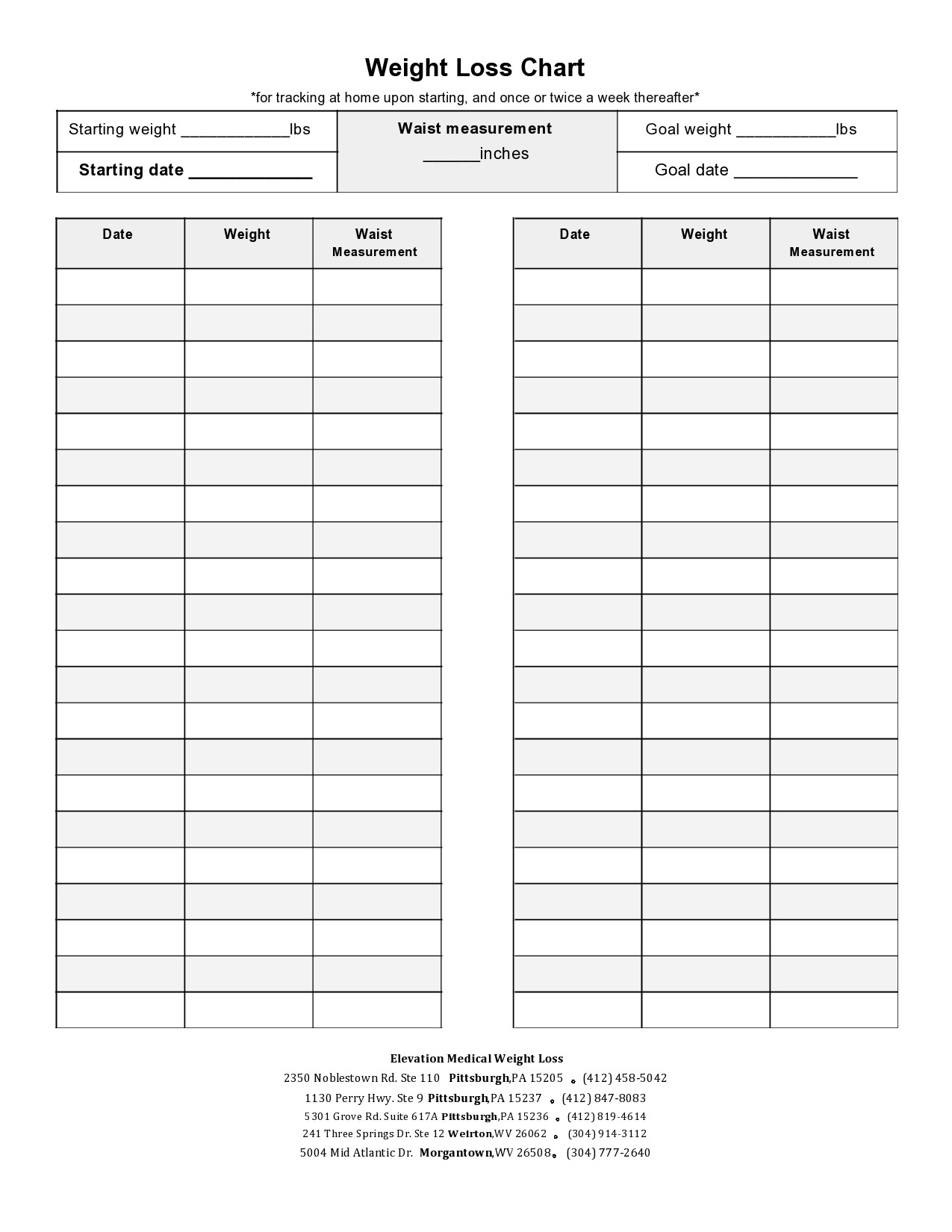 Free Printable Weight Tracker Printable Party Favors