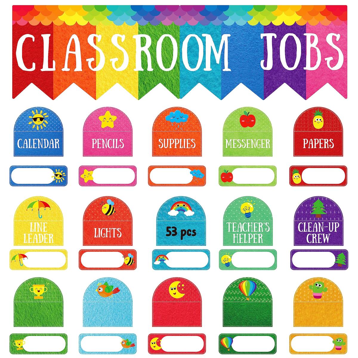 53 Pieces Classroom Jobs 36 Name Card Classroom Job Chart With Name Tag Clas EBay