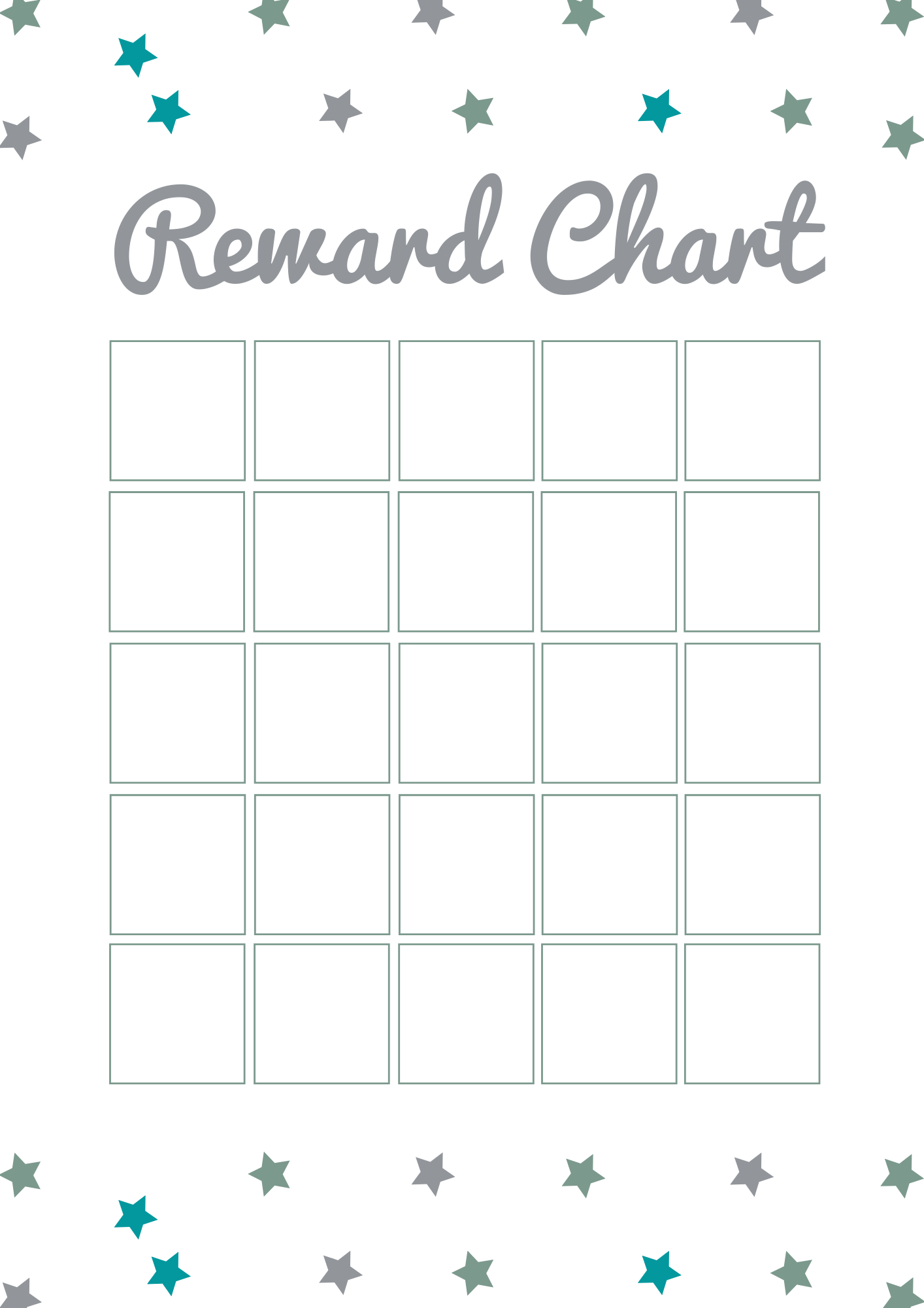 Free Printable Customizable Reward Chart Poster Templates Canva