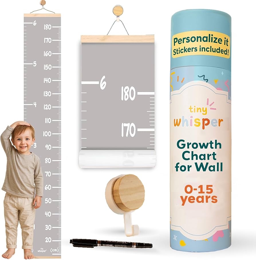 Amazon Height Chart For Kids Customizable Kids Height Wall Chart With Stickers Marker Hook Hanging Growth Chart Measurement For Wall Easy Installation For Baby Room Nursery And Playroom Baby
