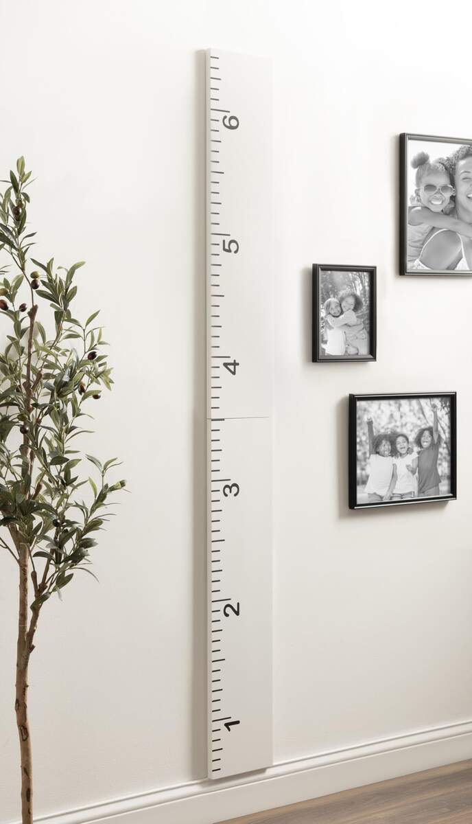 Amazon Kate And Laurel Modern 6 5 Foot Growth Chart Wooden Wall Ruler 8 X 72 White Decorative Wall Mounted Height Chart For Kids For Use As Nursery Or Children S Bedroom Decor Baby