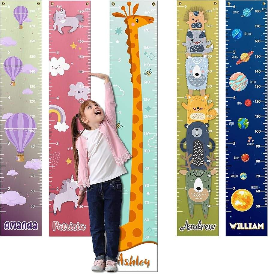 Amazon Personalized Jungle Growth Chart Wood Engraved Growing Ruler Chart For Kids Children Measuring Height Chart Baby Boy Large Measuring Board Wooden Animals Growing Wall Measurement 2 Sizes Baby