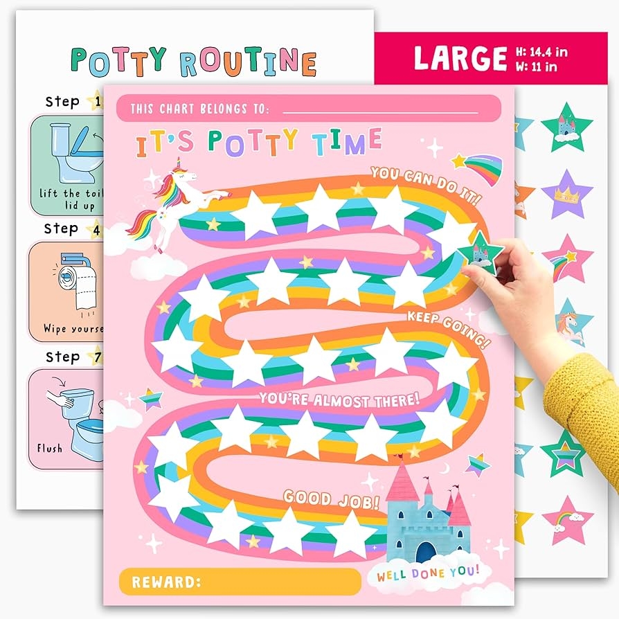 Potty Training Schedule Chart Printable Potty Training Sticker Chart Reward Chart Toilet Training Tracker Girl Instant Download Etsy