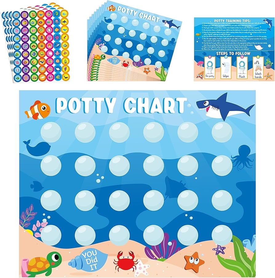 Amazon GWHOLE 2 Pack Of Unicorn Potty Training Toilet Training Reward Chart With 270 Star Stickers For Toddlers Boys Girls Baby