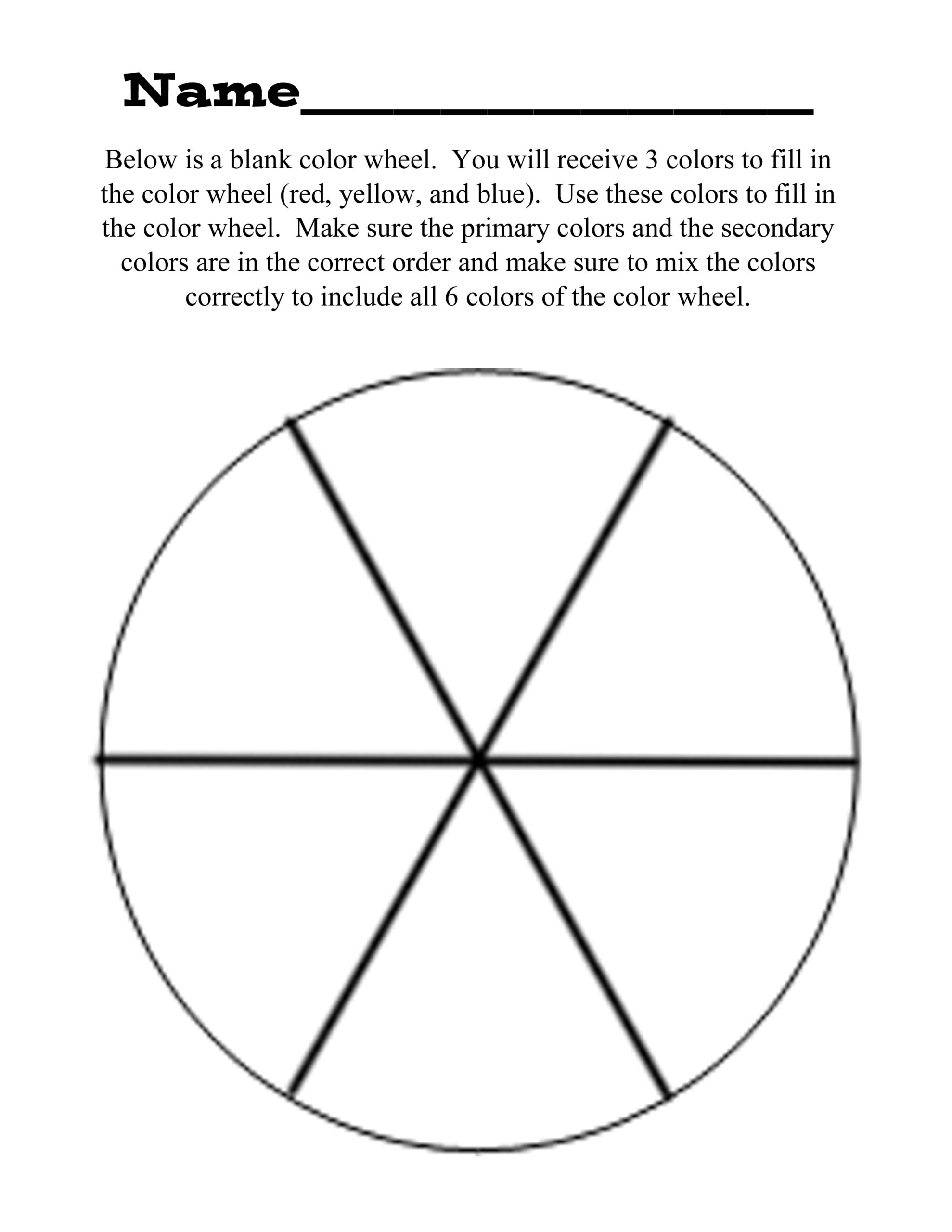Assessment The Color Wheel