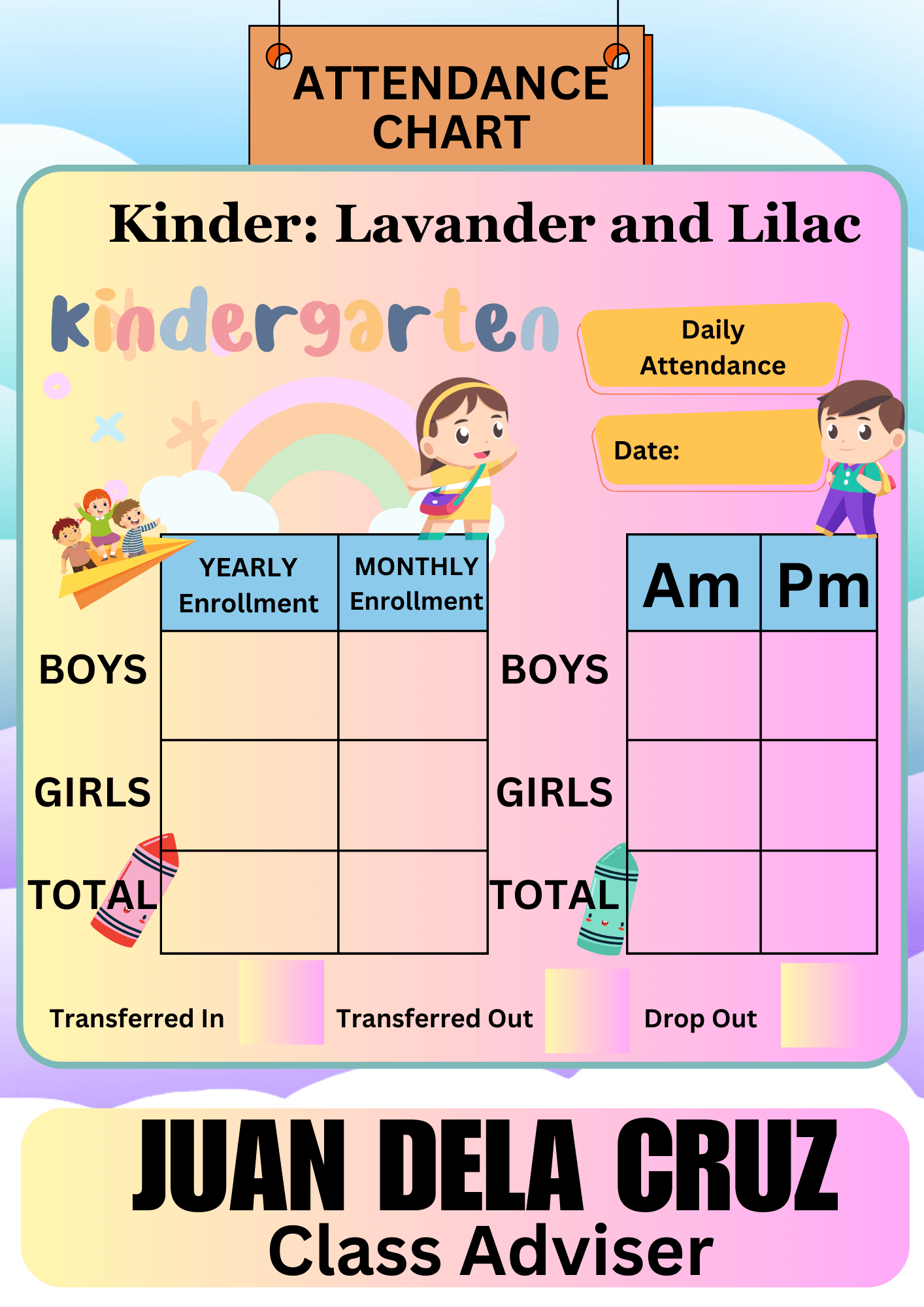 ATTENDANCE CHART By Devorheine Rg Raket PH
