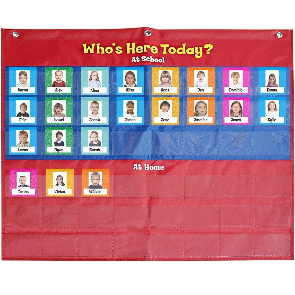 Attendance Pocket Chart With 72 Student Cards For Classroom Behavior Tracker EBay