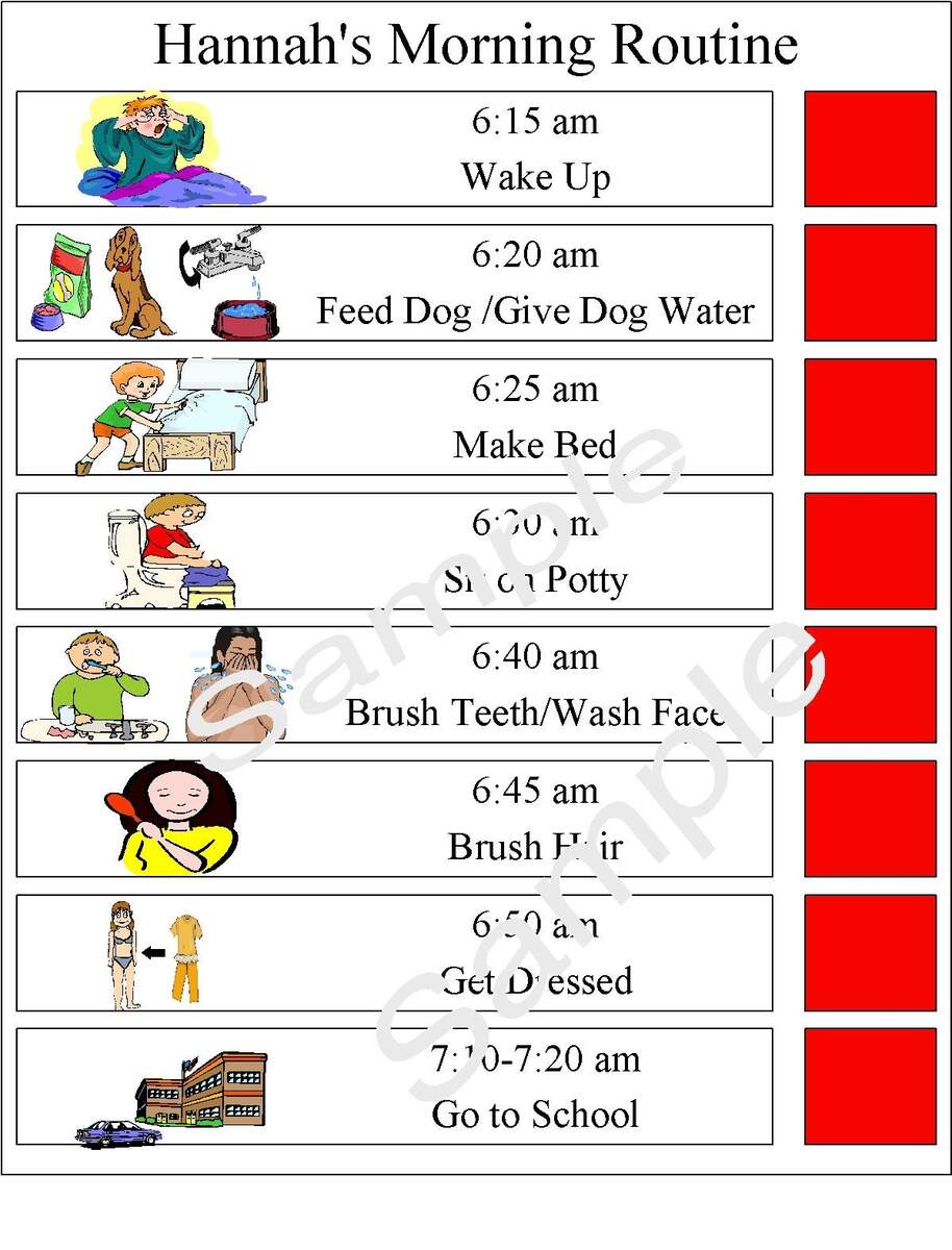 Autism PECS Daily Routine Chore Chart Visual Aid Schedule ABA Therapy Etsy