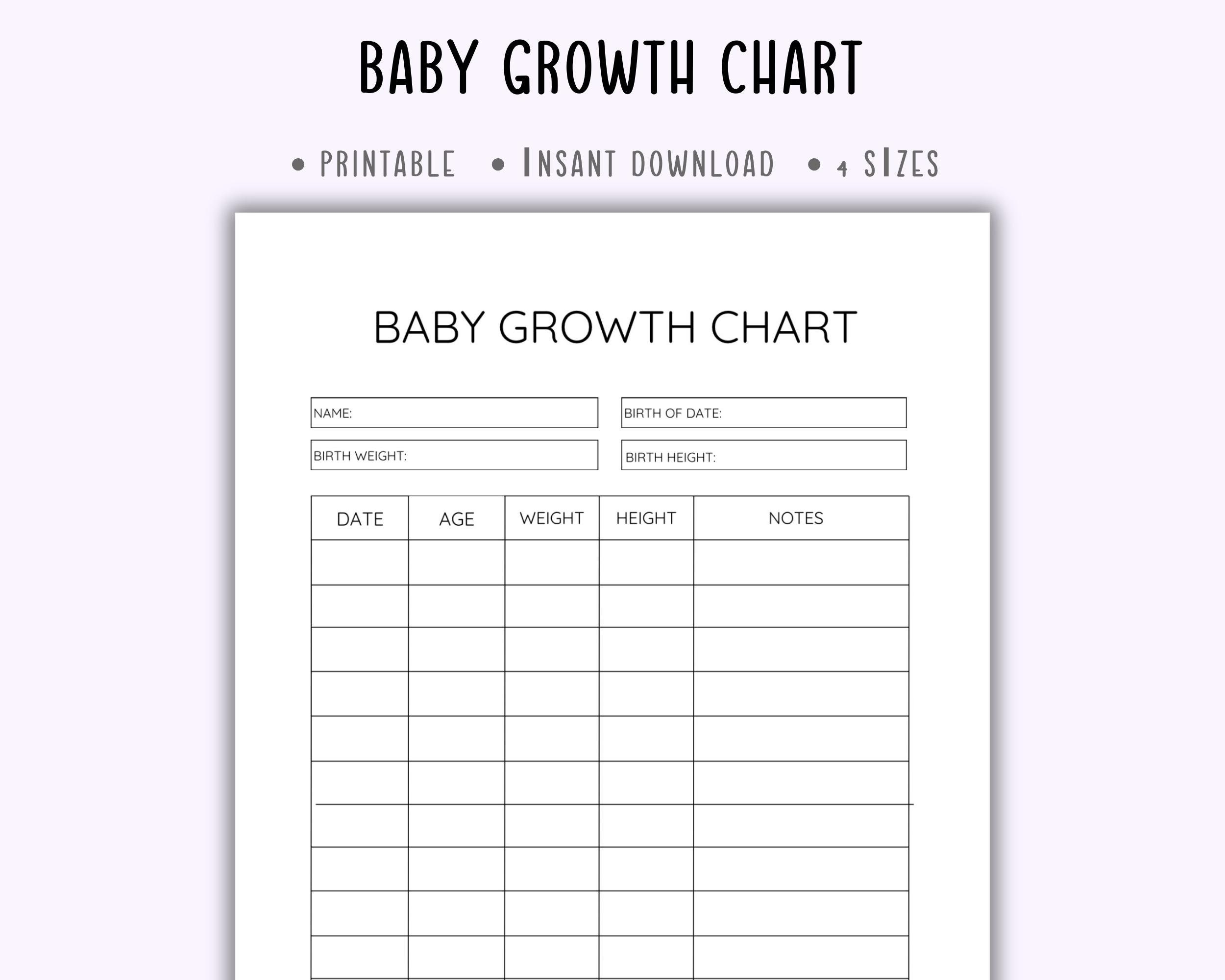Free Printables Baby Milestones Growth Chart Templates Oodles And Doodles OandD