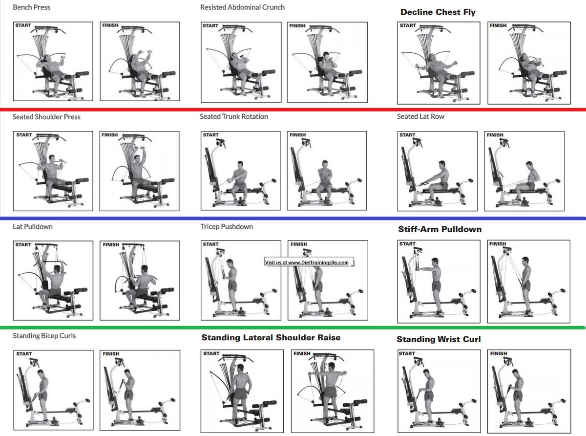 Back Bowflex Workout Program Workout Routine Bowflex Xtreme Back Exercises Bowflex For Women
