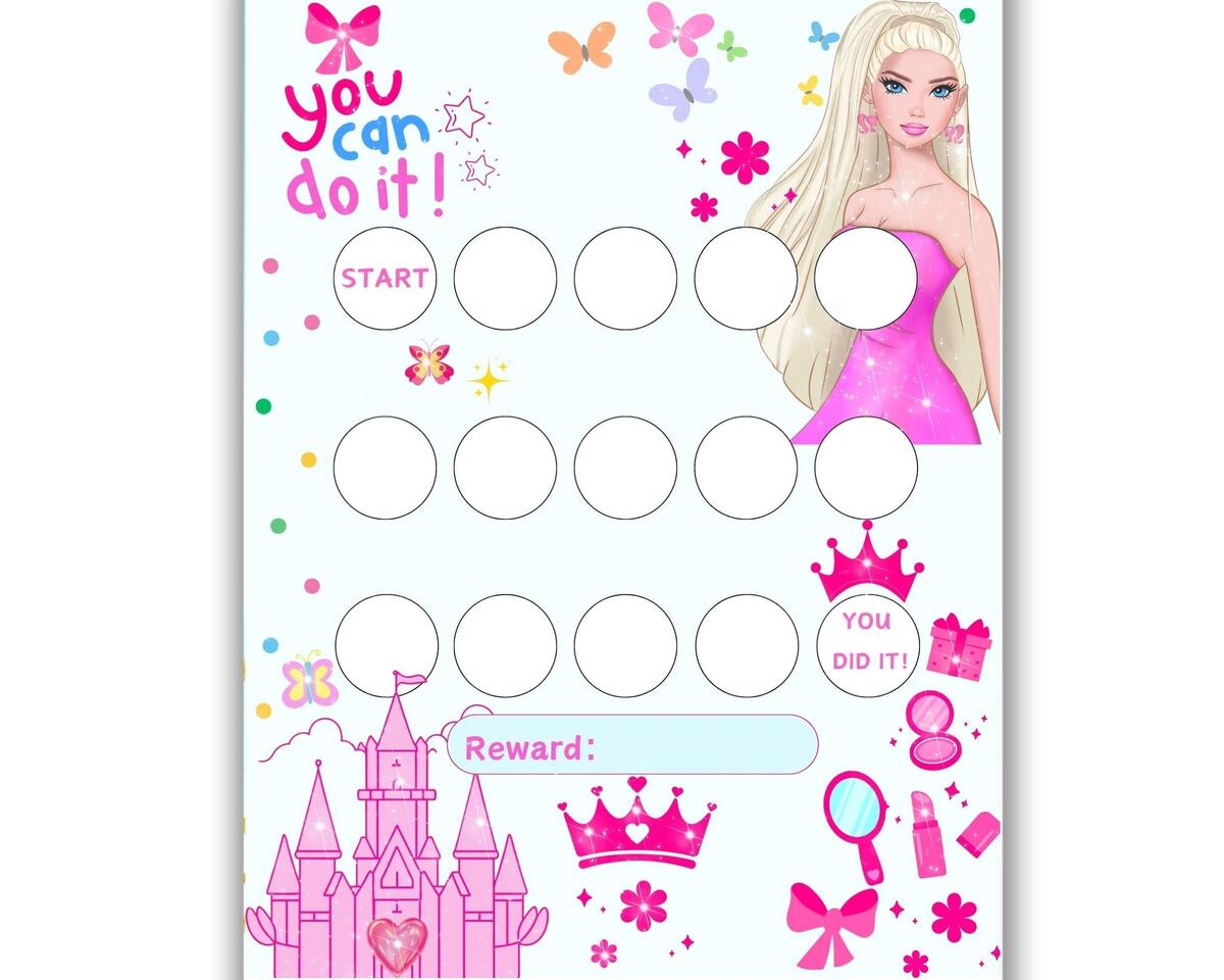 Barbie Reward Chart Etsy
