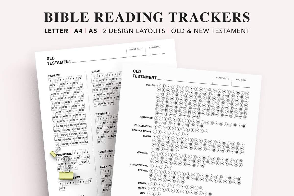 Bible Reading Log Checklist And Faith Planner A5 A4 Letter
