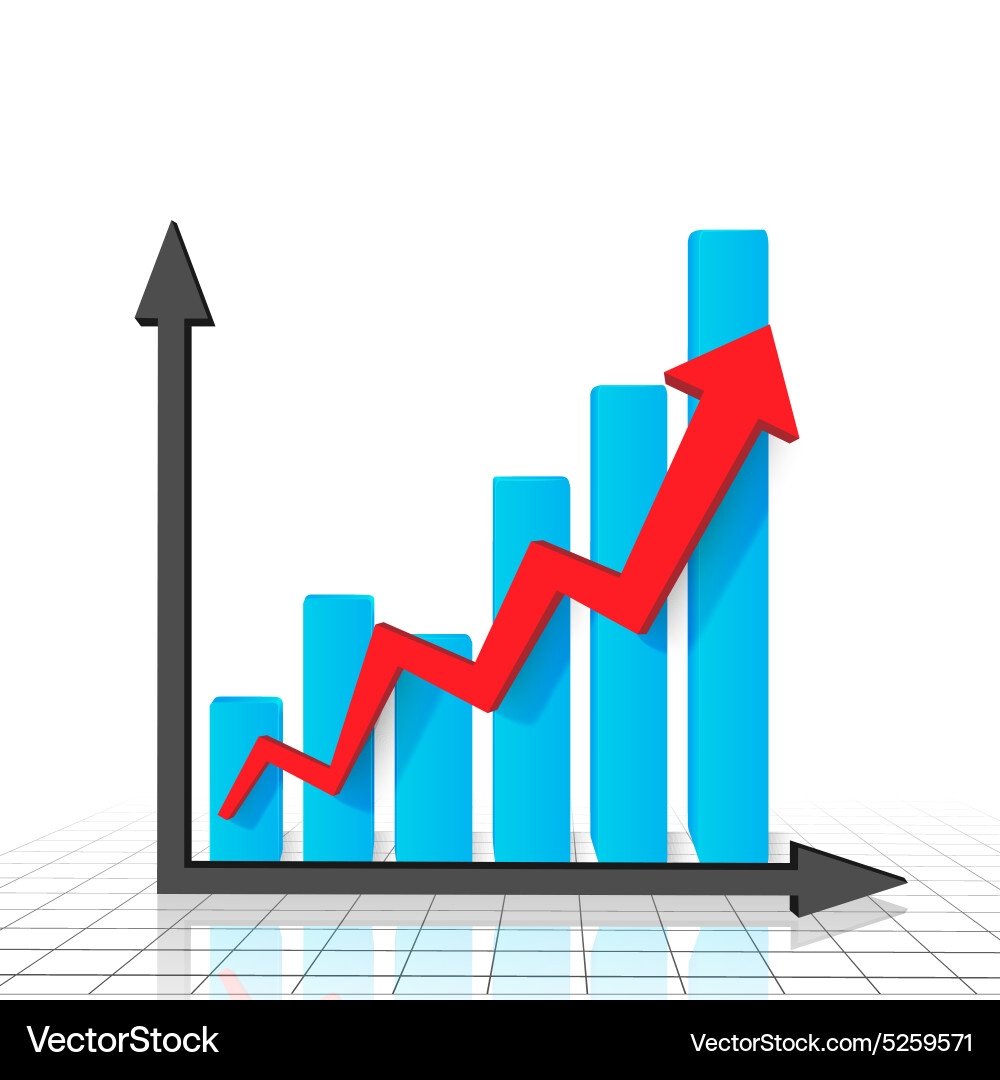 Business Growth Charts And Graphs Royalty Free Vector VectorStock