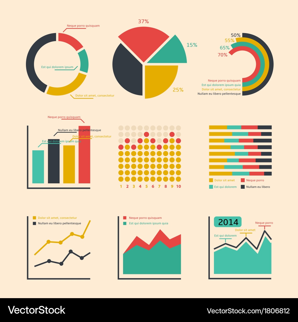 Business Performance Charts Graphs Royalty Free Vector VectorStock