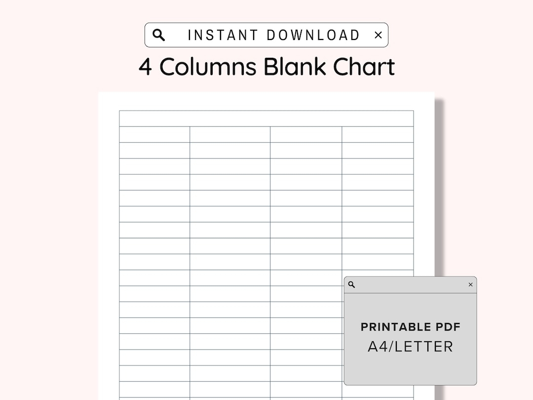 Buy 4 Blank Columns Chart Text Input Print And Write Printable Digital Download Blank Column Template Printable Columns Columns W Title PDF Online In India Etsy Buy 4 Blank Columns Chart Text Input Print And Write Printable Digital Download Blank Column Template Printable Columns Columns W Title PDF Online In India Etsy