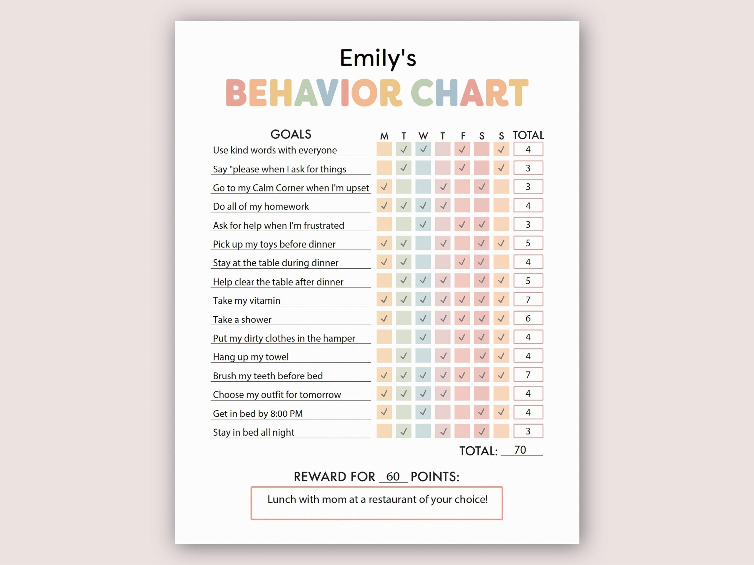 Behavior Reward Chart System For Kids 26 Chore Charts 2800 Stickers Fridge Magnet Included Walmart