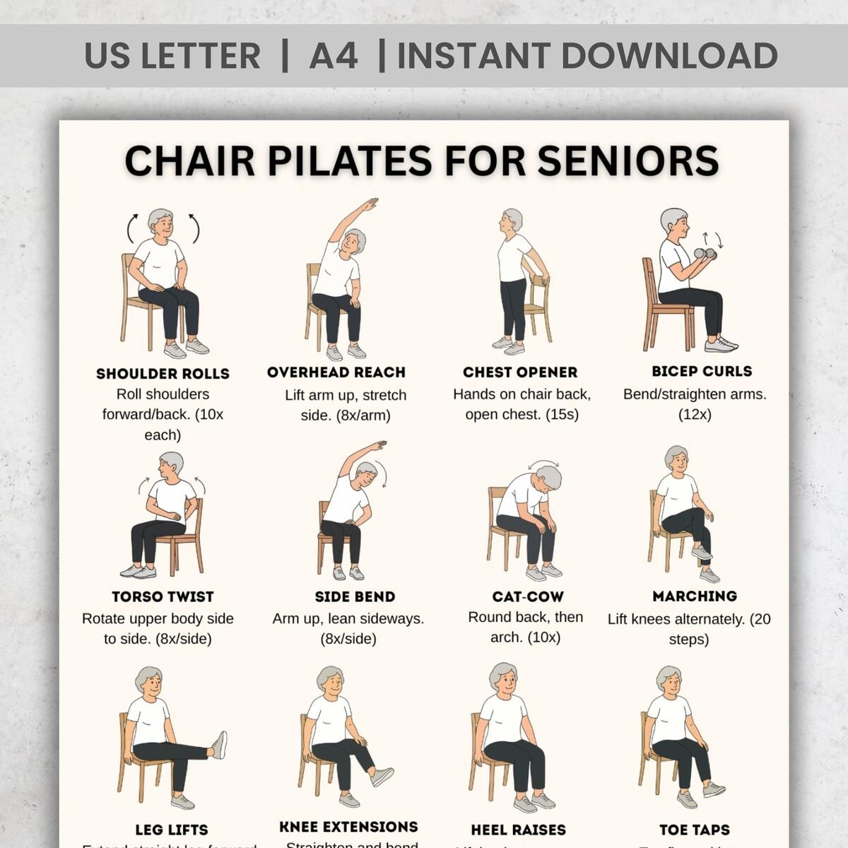 Chair Pilates 10 Minute Pilates For Seniors Chair Pilates Chart Australia Chair Pilates 10 Minute Pilates For Seniors Chair Pilates Chart Australia