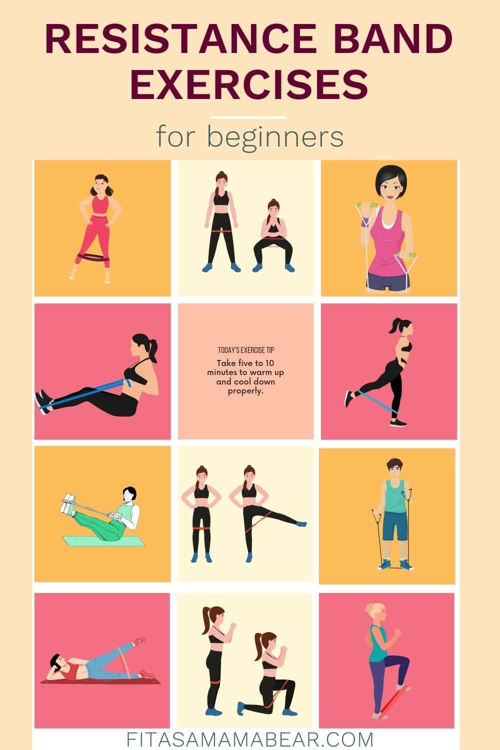 Workout Plan Resistance Band Workout For Over 60 Resistance Band Exercises Chart