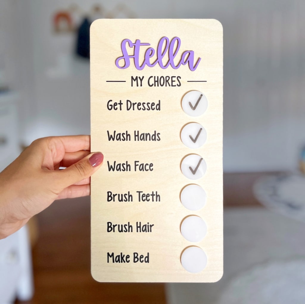 Chore Chart Sign CraftCuts Chore Chart Sign CraftCuts