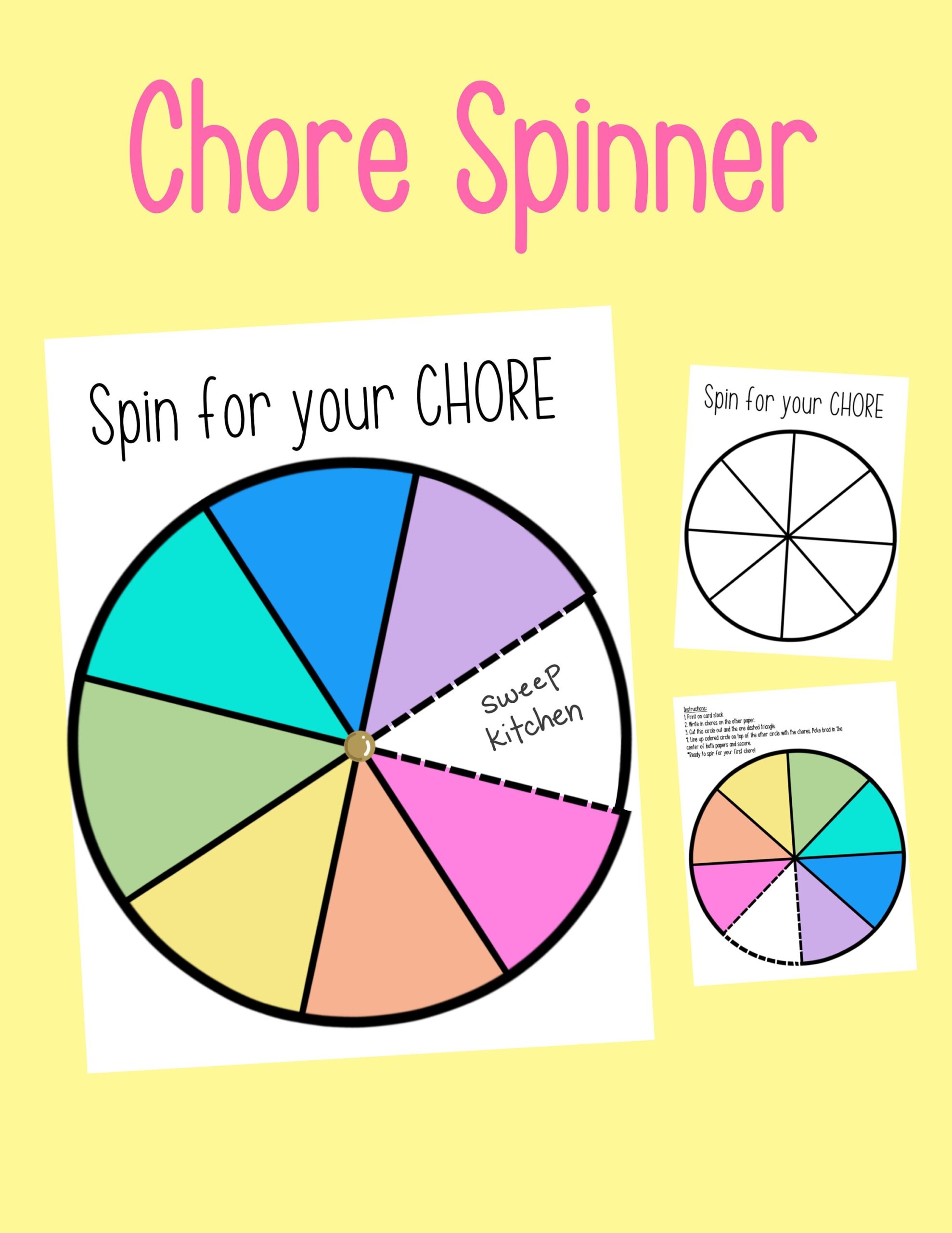 Chore Spinner Wheel Etsy Denmark Chore Spinner Wheel Etsy Denmark