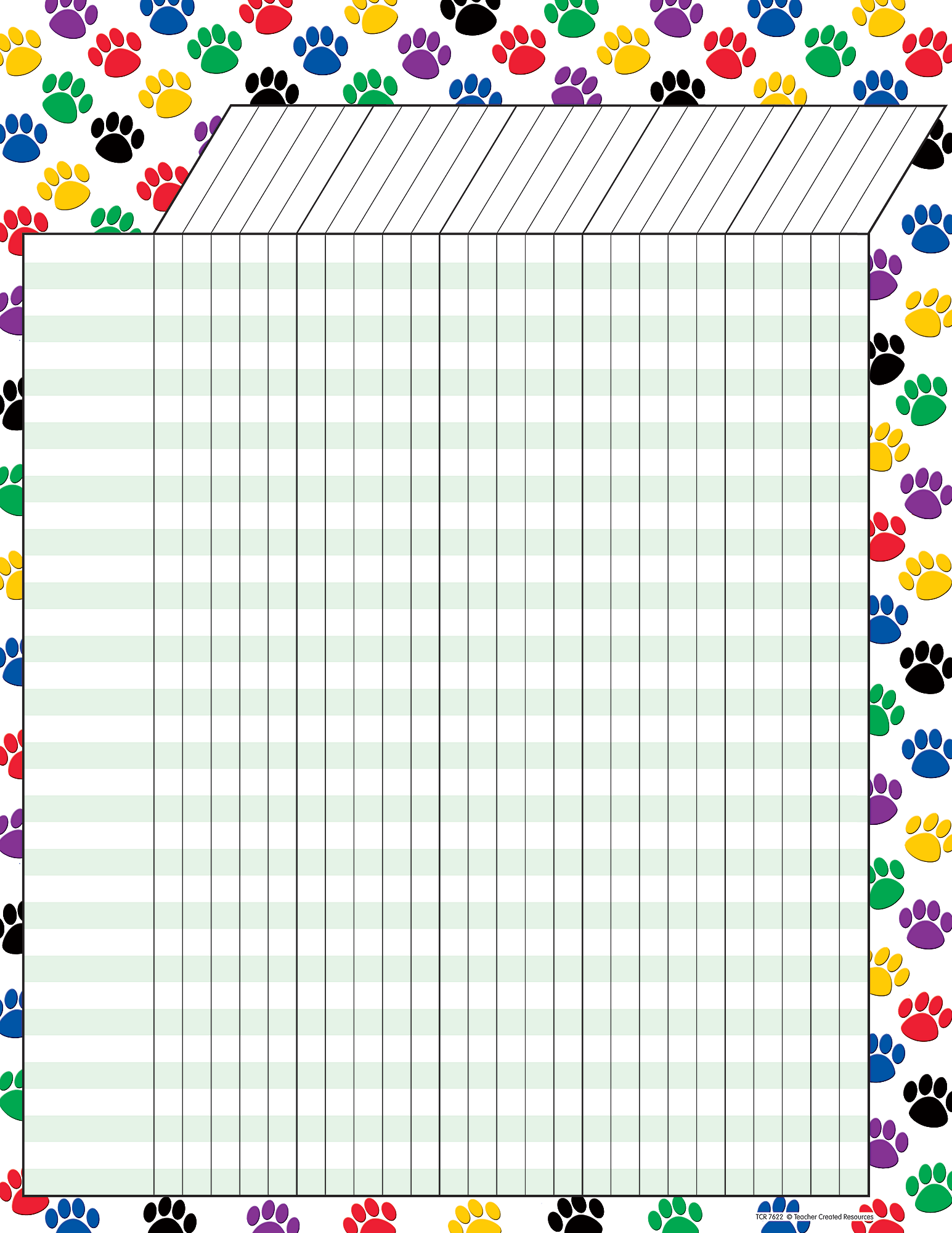 Colorful Paw Prints Incentive Chart TCR7622 Teacher Created Resources Oh Happy Day Dry Erase Magnetic Reward Chart TCR71000 Teacher Created Resources Incentive Charts