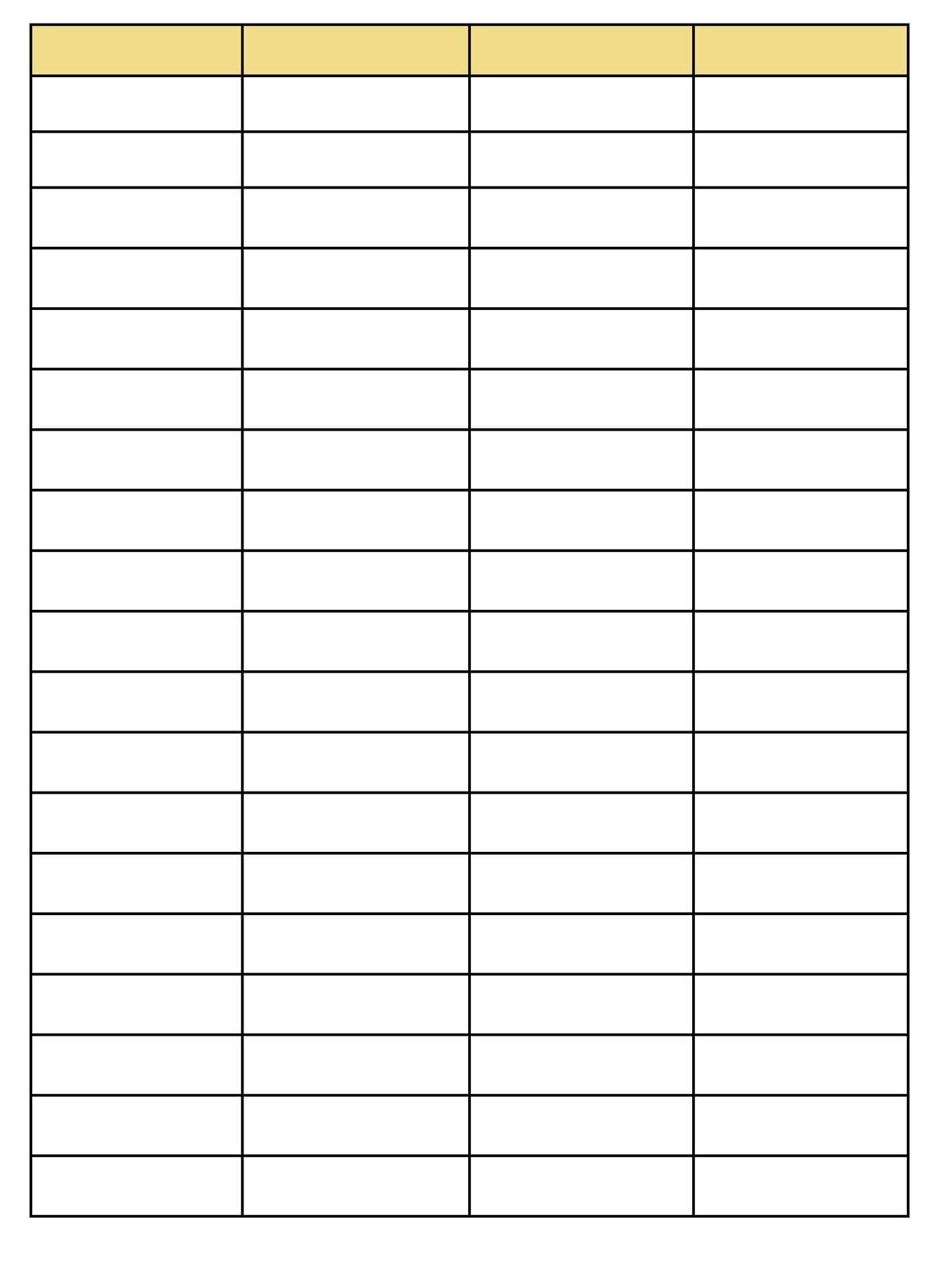 Column Template 5 Columns 10 Free PDF Printables Printablee Incentive Chart Wide Stripes 40 Rows 24 Columns Barker Creek Publishing