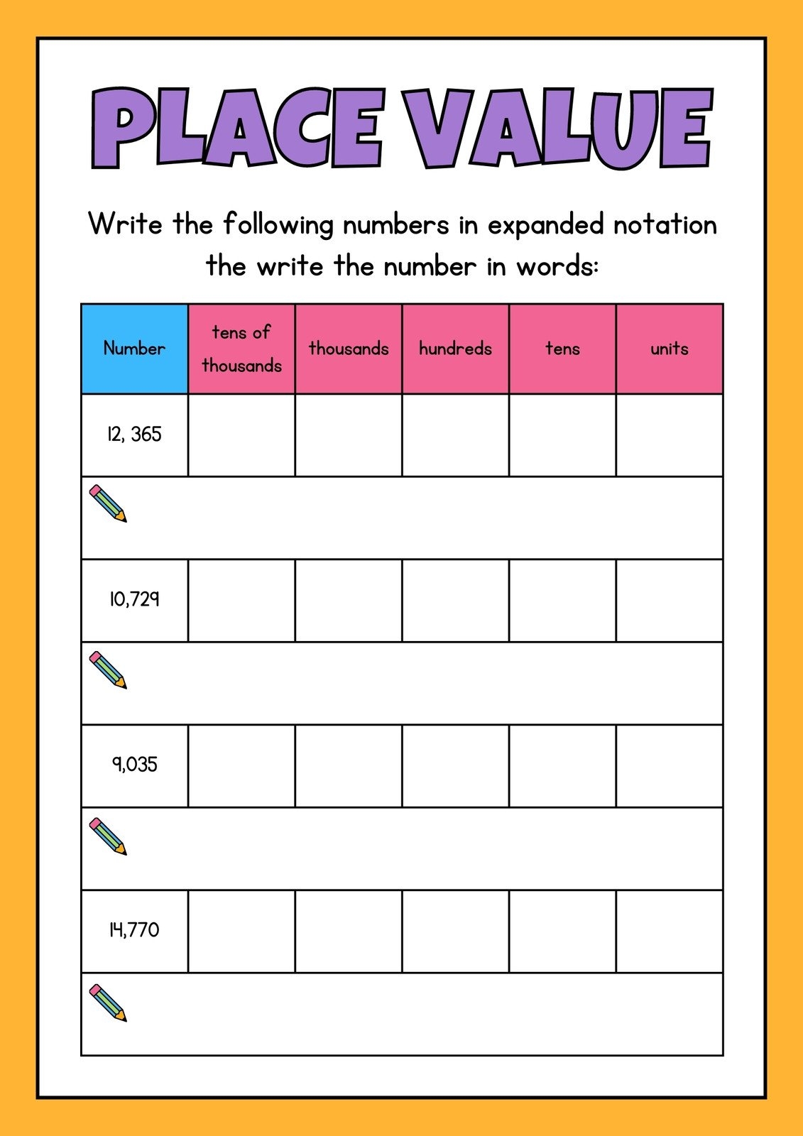 Customize 122 Place Value Worksheets Templates Online Canva