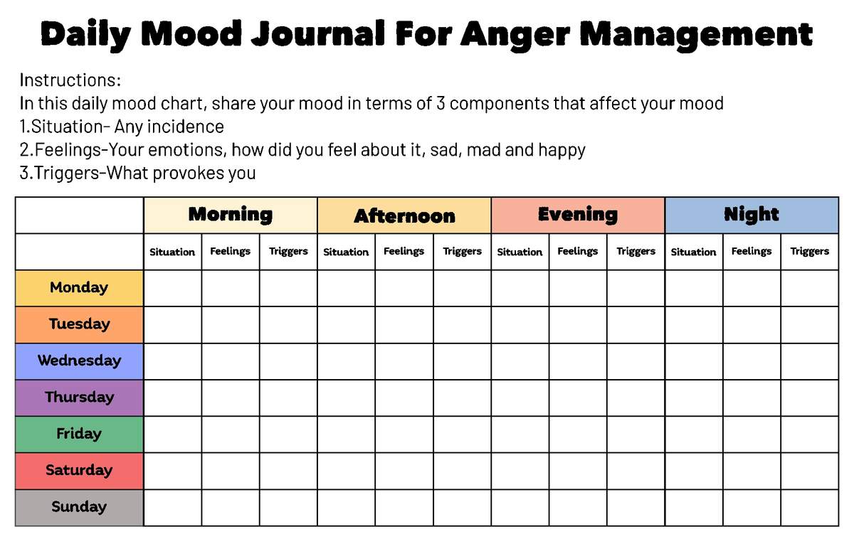 Daily Mood Chart 10 Free PDF Printables Printablee