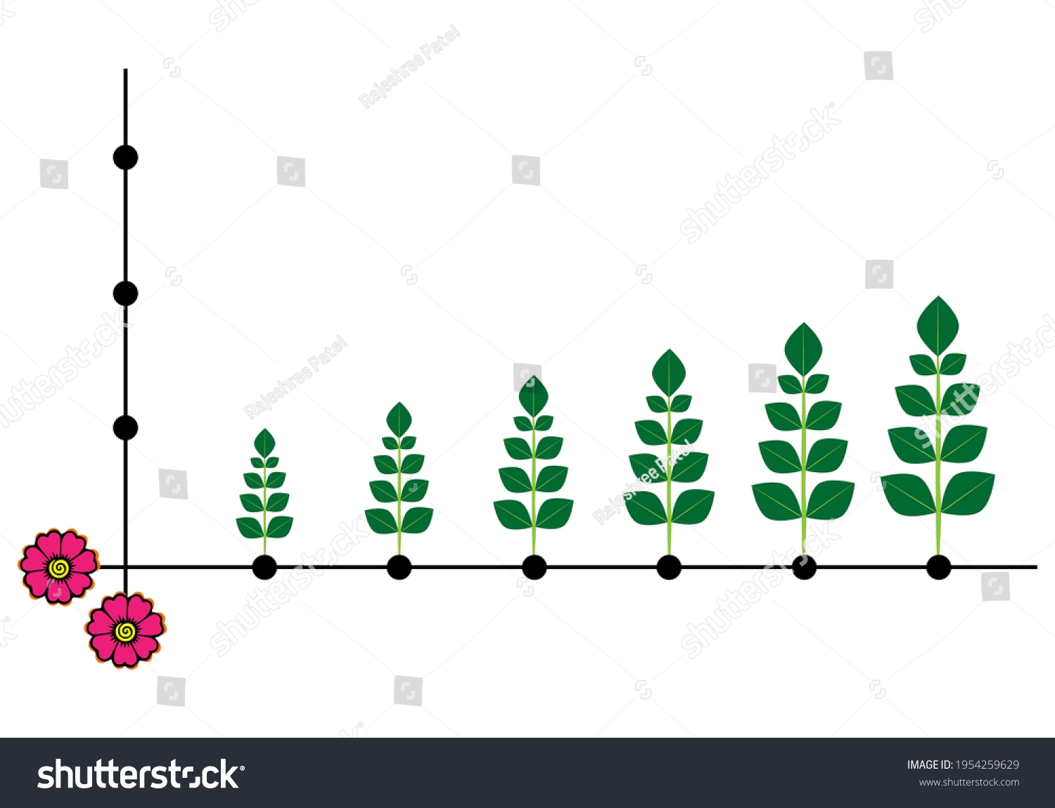 Diagram Leaf Flourish Growth Bar Graph Stock Vector Royalty Free 1954259629 Shutterstock