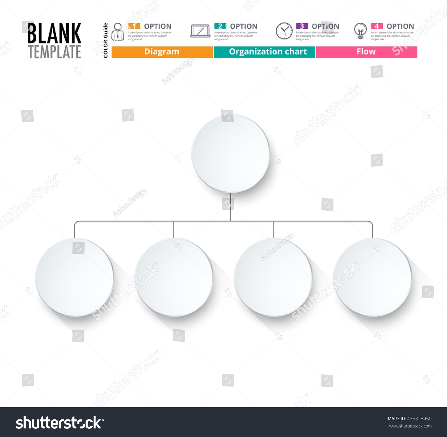 Diagram Template Organization Chart Template Flow Stock Vector Royalty Free 435328450 Shutterstock