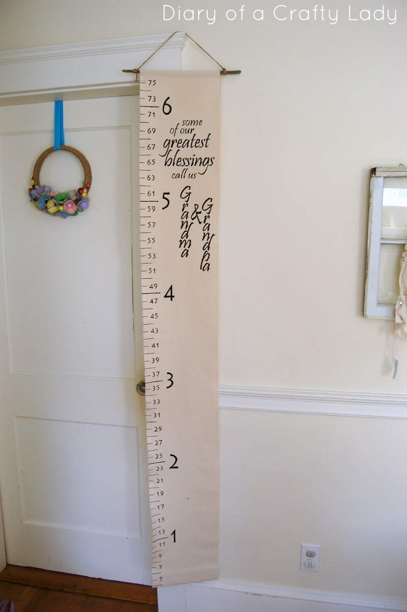 Diary Of A Crafty Lady DIY Canvas Growth Chart