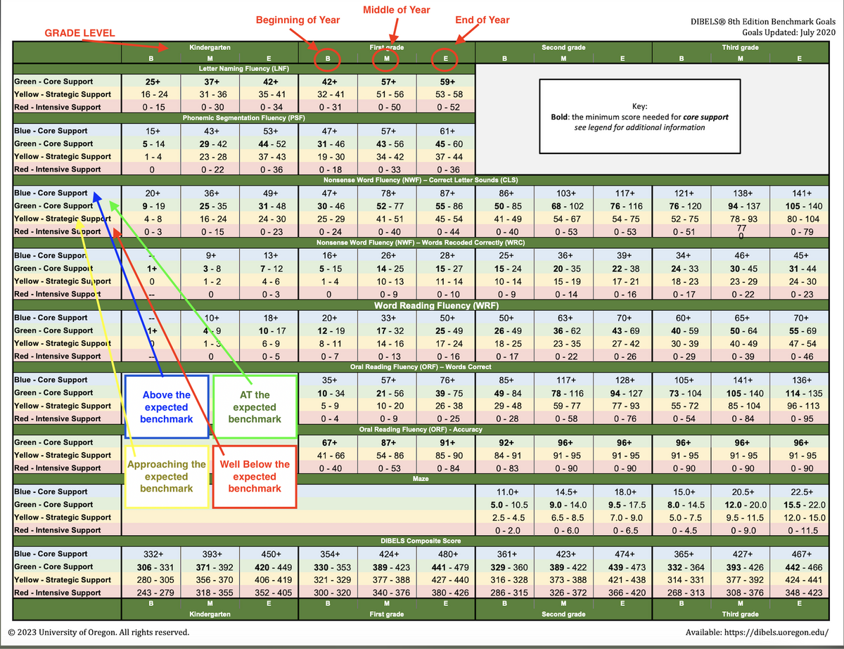 Oral Reading Fluency Progress Monitoring DIBELS Or Customize To Your Measure