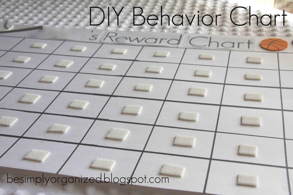 DIY Behavior reward Chart Simply Organized