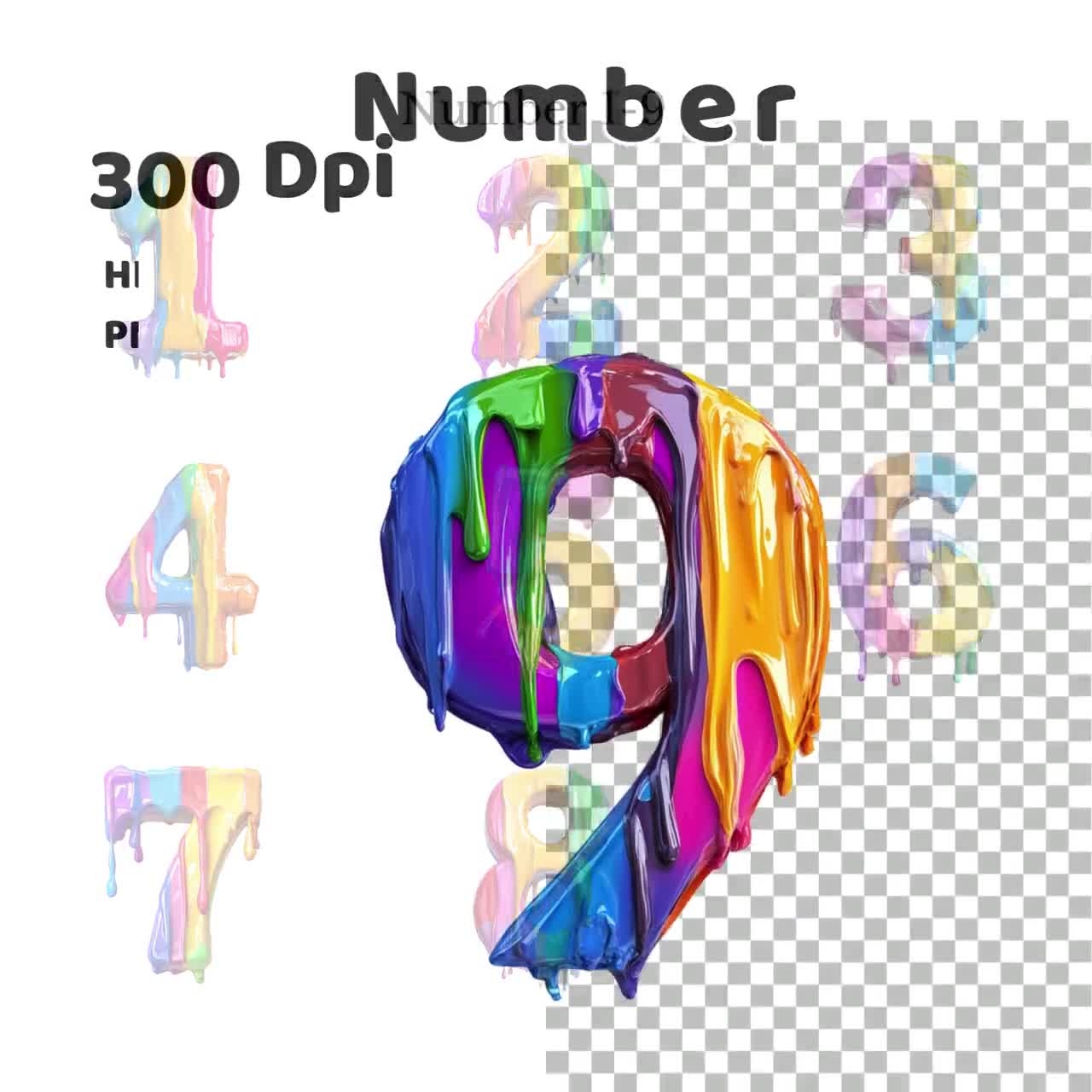 Watercolor Rainbow Drips Clipart
