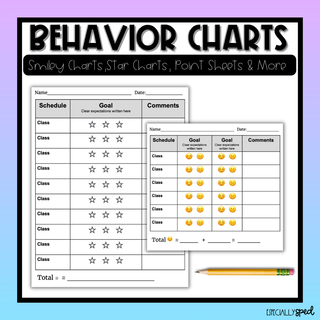 Free Behavior Chart For Individual Log Weekly And Daily Printable Charts Caroline Koehler At Celavora Education