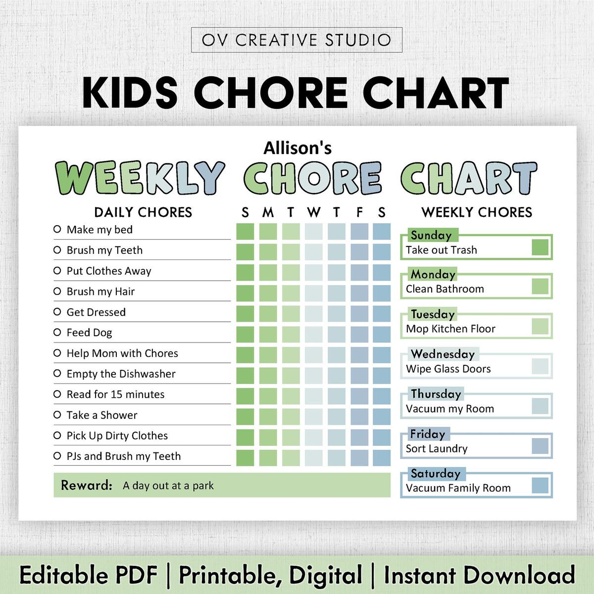 Editable Chore Chart For Kids Printable Kids Daily Weekly Responsibility Chart Kids Chore List Kids Daily Routine Checklist PDF Etsy Denmark Free Customizable Chore Chart Templates To Print Canva