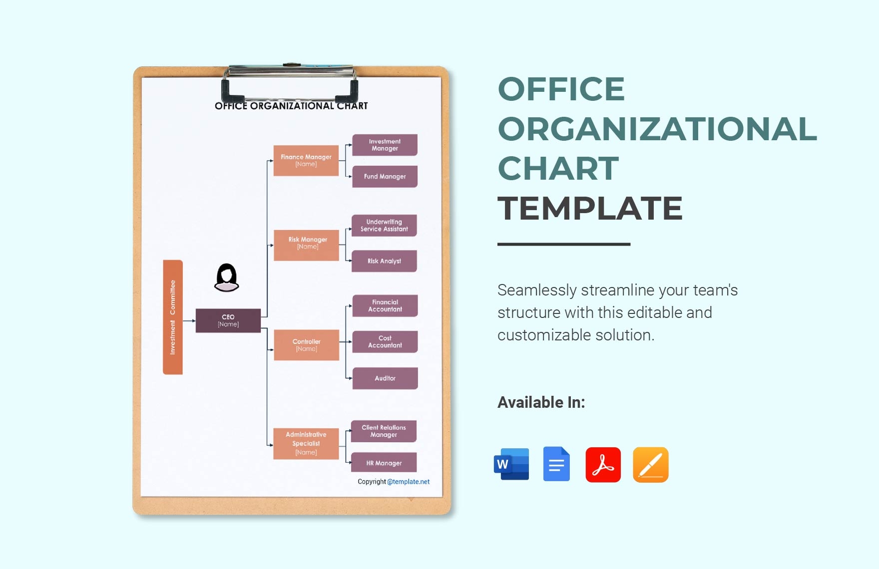 Sample Organizational Chart Template In Google Docs Word PDF Pages Download Template