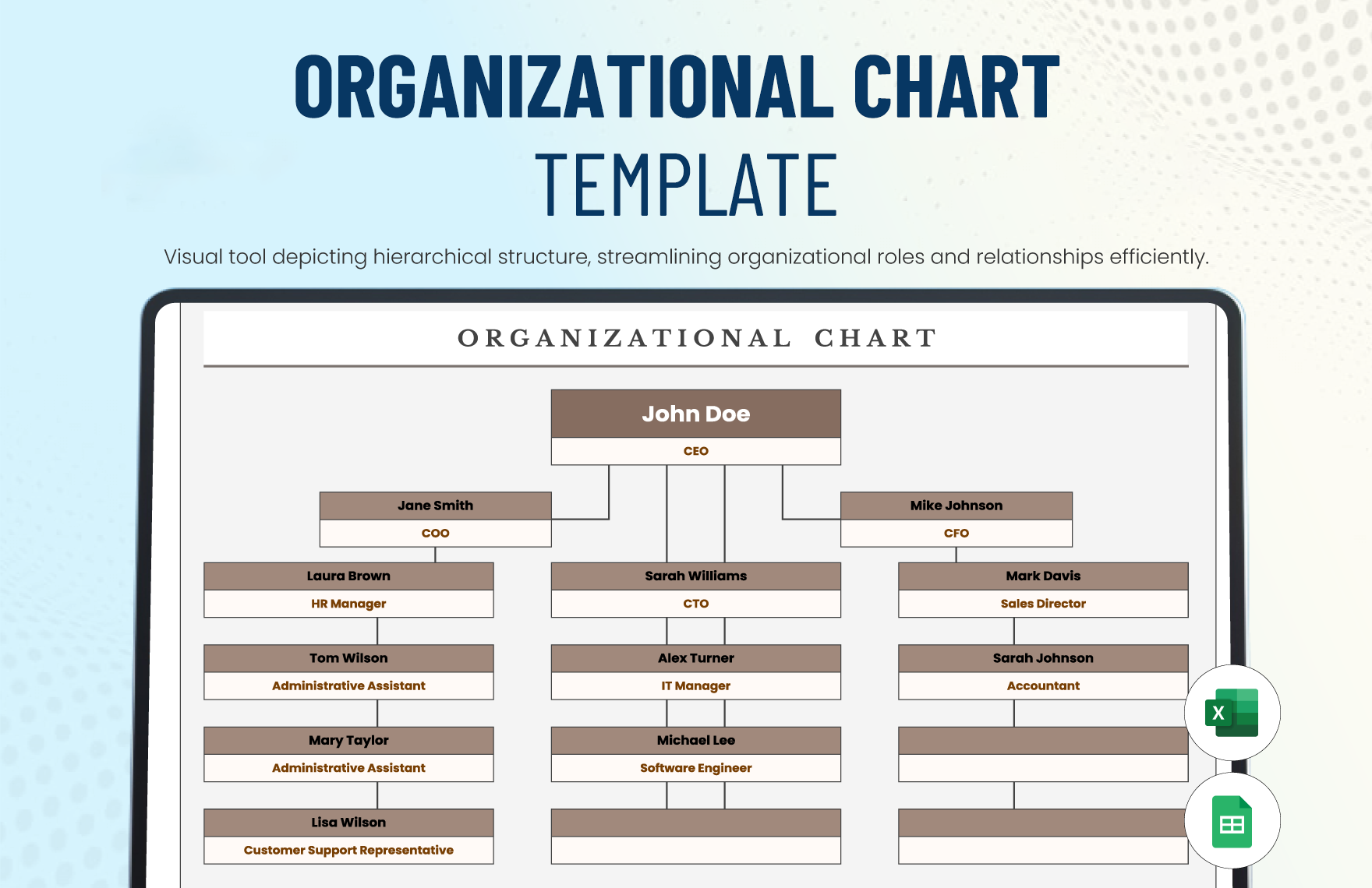 Editable Organizational Chart Templates In Excel To Download Editable Organizational Chart Templates In Excel To Download
