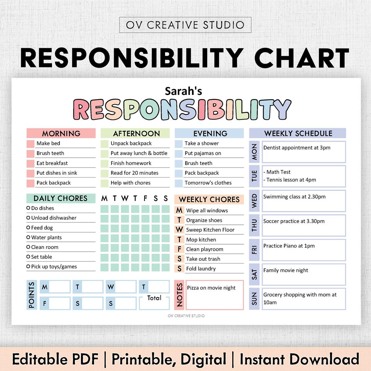 Editable Responsibility Chore Chart For Kids Printable Kids Daily Weekly Schedule Kids Chore List Kids Daily Routine Checklist PDF Etsy Editable Responsibility Chore Chart For Kids Printable Kids Daily Weekly Schedule Kids Chore List Kids Daily Routine Checklist PDF Etsy