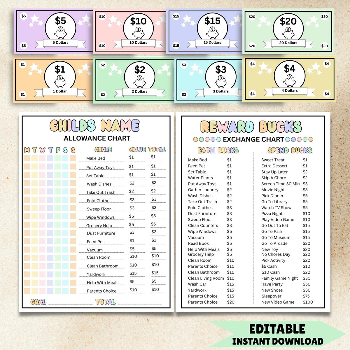Blank Reward Chart Printable The Girl Creative