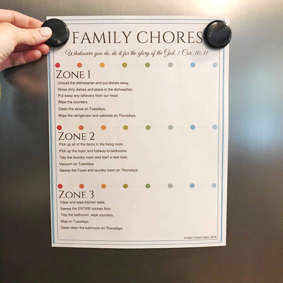 Family Chore Charts Free Printable My Uncommon Slice Of Suburbia
