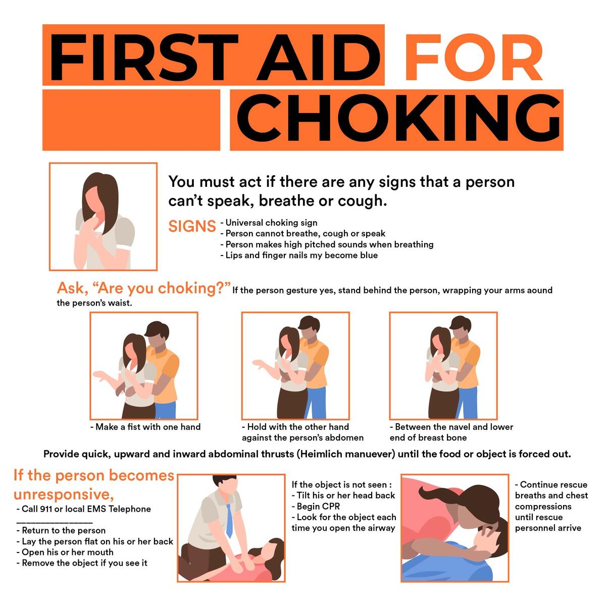 First Aid Choking Poster 10 Free PDF Printables Printablee First Aid Choking Poster 10 Free PDF Printables Printablee